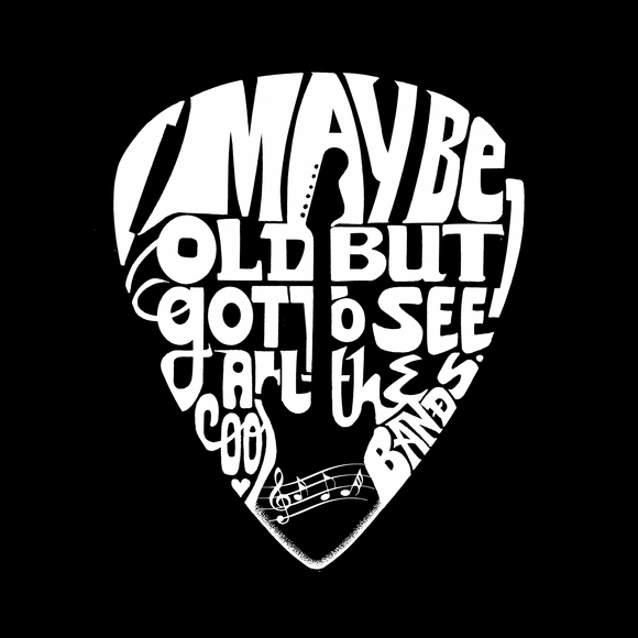 Men's Raglan Baseball Word Art T-shirt - Guitar Pick - Picture 2 of 2